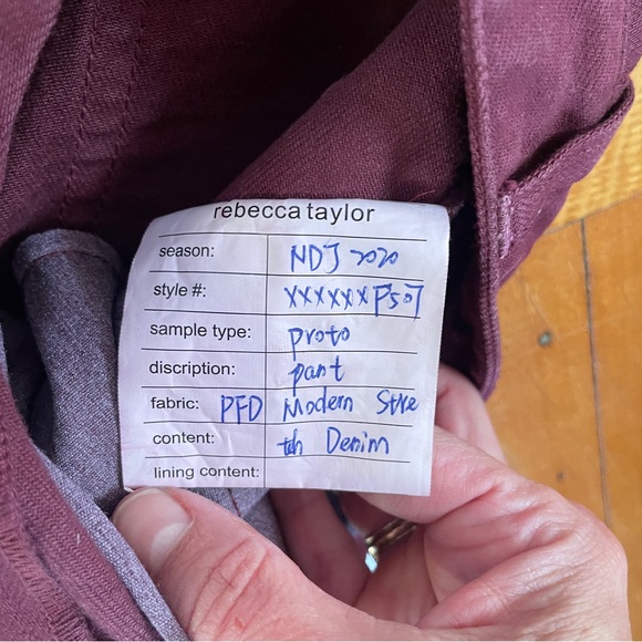 Rebecca Taylor Maroon High-Waisted Straight Leg Jeans SZ M/6 - Picture 7 of 9